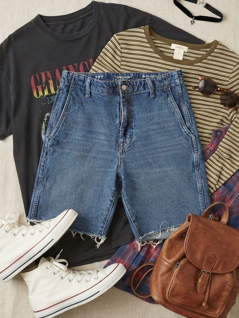 Jcrew '96 Straight Distressed Cut Off Denim Shorts